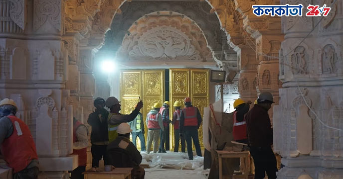 Ayodhya Ram Mandir Update: Golden Gate at Sanctum Sanctorum Ready Before Consecration - Check Out Photos