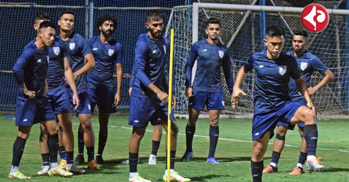 Indian Football Team Undertakes Special Training Session Ahead of Crucial World Cup Qualifier Against Afghanistan