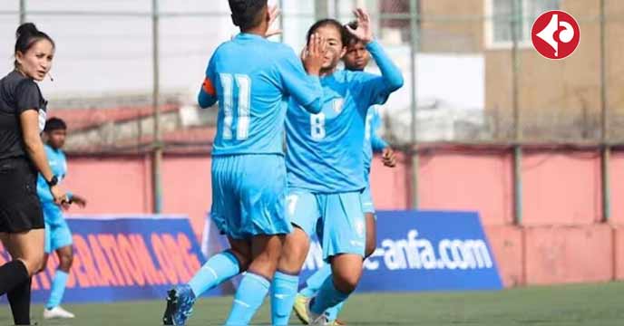 India's U16 Women's Team Triumphs Over Bhutan 7-0 in SAFF Championship Opener