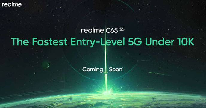 Realme C65 5G teaser