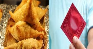 condom in samosa