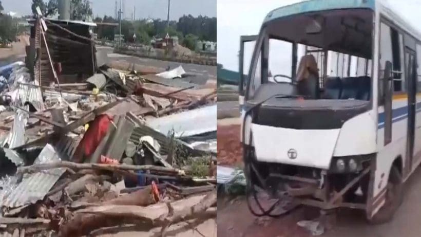 BUS ACCIDENT ঝুপড়িতে ঘুমন্ত শ্রমিকদের পিষে দিল বাস, মৃত কমপক্ষে ৪