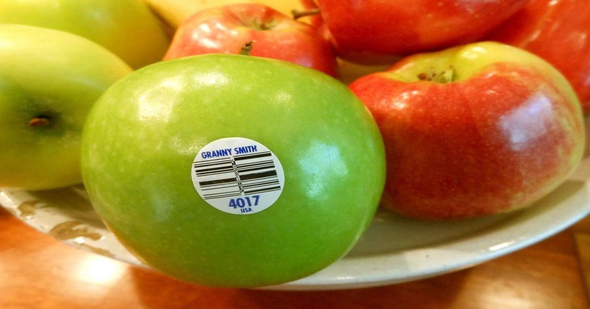 what does the four-five number sticker on the fruit mean