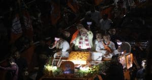 Modis road-show in Kolkata for North Kolkata Lok Sabbha Campaign 2024 Tapas Roy BJP,, উত্তর কলকাতা মোদীর রোড-শো বিজেপি লোকসবা ভোট ২০২৪ তাপস রায়