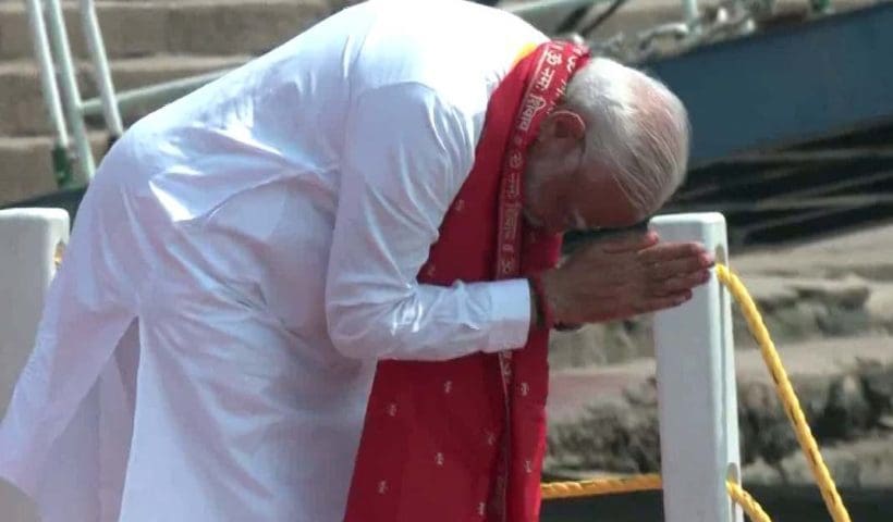 modi varanasi PM Modi: মনোনয়ন দাখিলের আগে দশাশ্বমেধ ঘাটে পুজো দিলেন মোদী