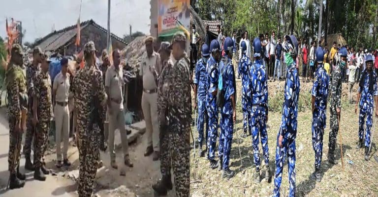 হিংসা কবলিত নন্দীগ্রামে বিশাল র‍্যাপিড অ্যাকশন ফোর্স, কেন্দ্রীয় বাহিনী