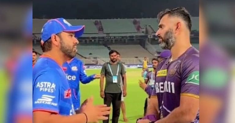 rohit sharma deleted viral video before kkr vs mi match