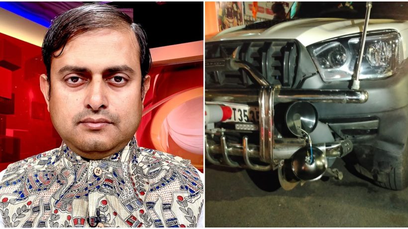 alleged attack on bjp leader shankudeb panda-s car in chandipur east midnapore, শঙ্কুদেব পণ্ডার গাড়িতে হামলা চালানোর অভিযোগ