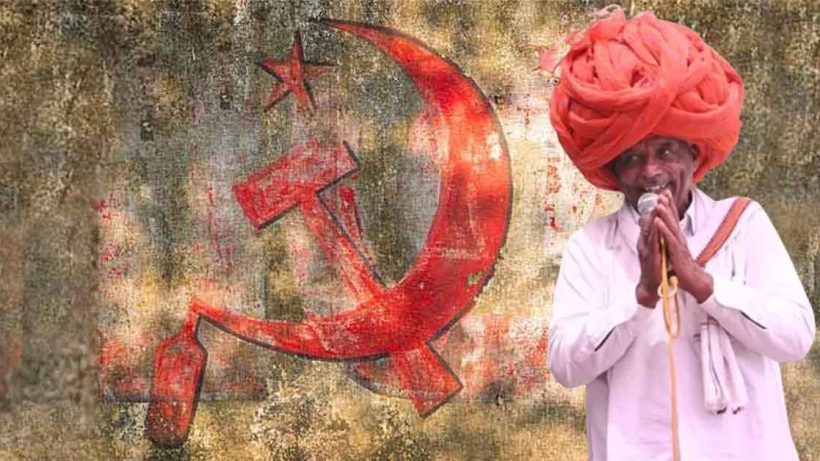 Image of Amra Ram, CPIM candidate, likely celebrating victory in the Sikar elections against BJP's Sumedhanand Saraswati