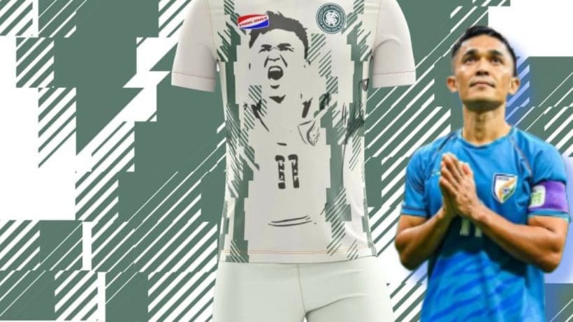 Kidderpore Sporting Club special jersey for legendary sunil chhetri