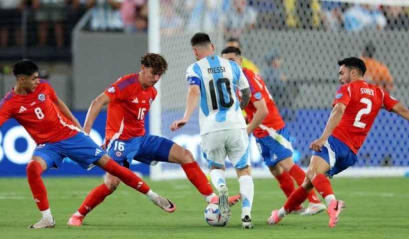 lionel messi shines during argentina vs chile copa america match