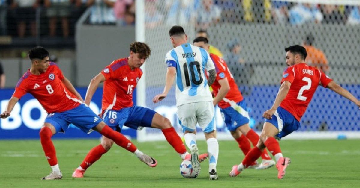 lionel messi shines during argentina vs chile copa america match