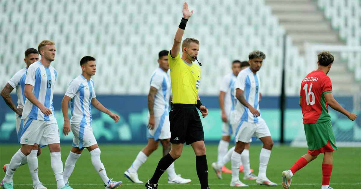 Argentina's Late Goal Disallowed as Morocco Wins Chaotic 2-1 Clash; Spain Triumphs in Olympic Men's Football Opener