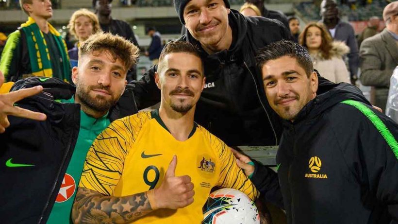 Jamie Maclaren Watches Derby from Australia