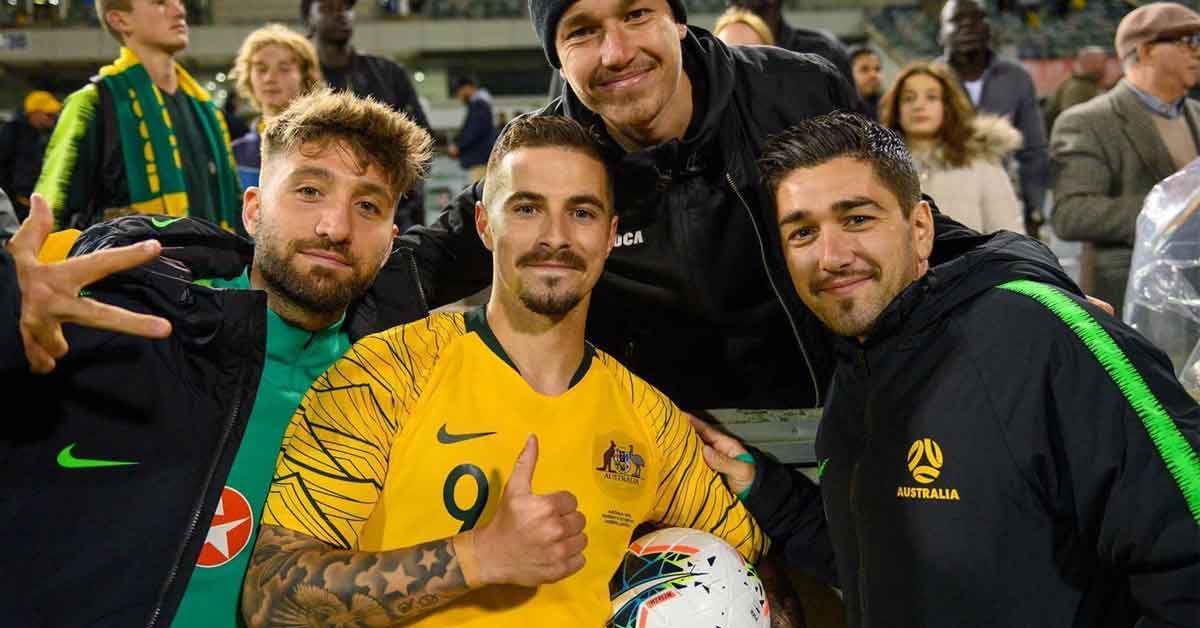 Jamie Maclaren Watches Derby from Australia