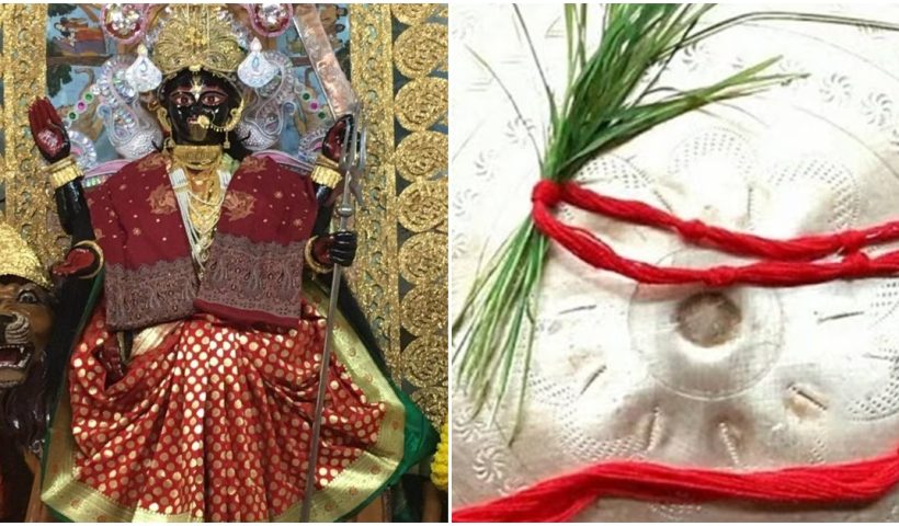 Why red rope is tied on the hand in Bipadtarini Puja, বিপত্তারিণী পুজোয় কেন বাঁধা হয় লাল তাগা?