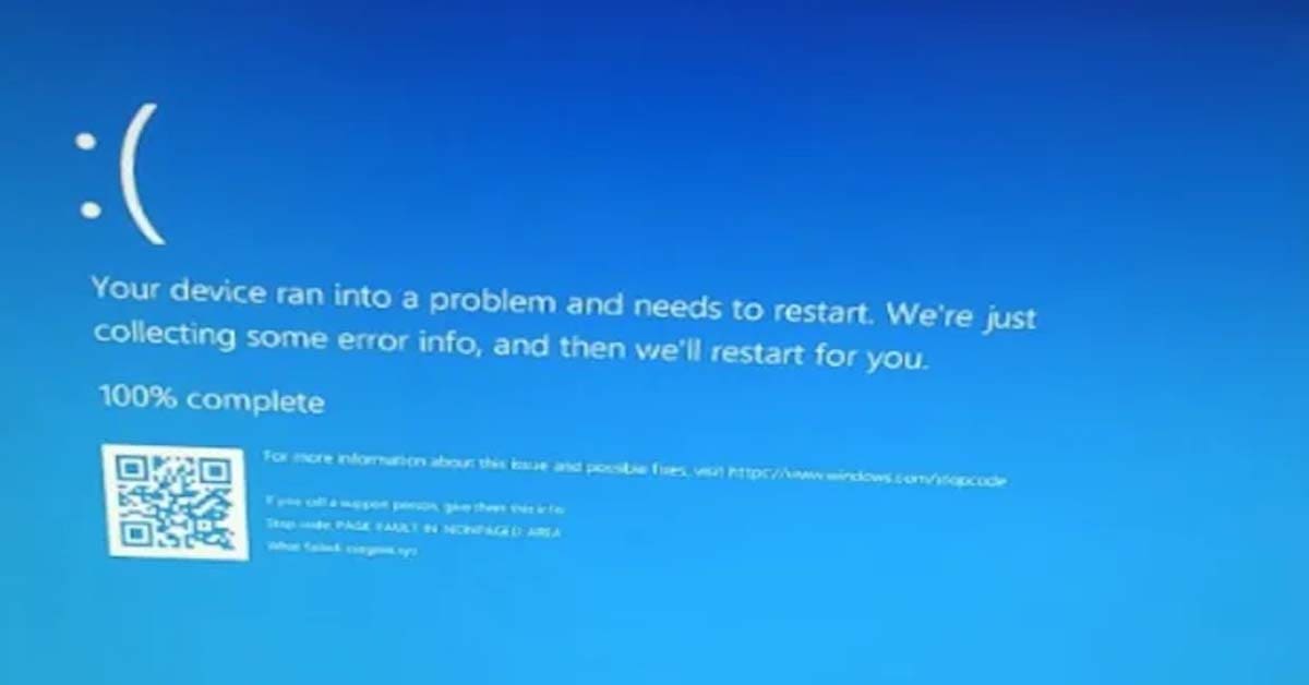 Windows Systems Restarting Throwing Blue Screen Of Death Due To This Error