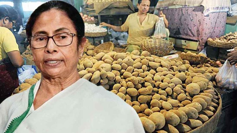 Image of Mamata Banerjee, the Chief Minister of West Bengal, with a serious or determined expression, accompanied by a caption indicating she has issued an order or directive to her cabinet or government officials.