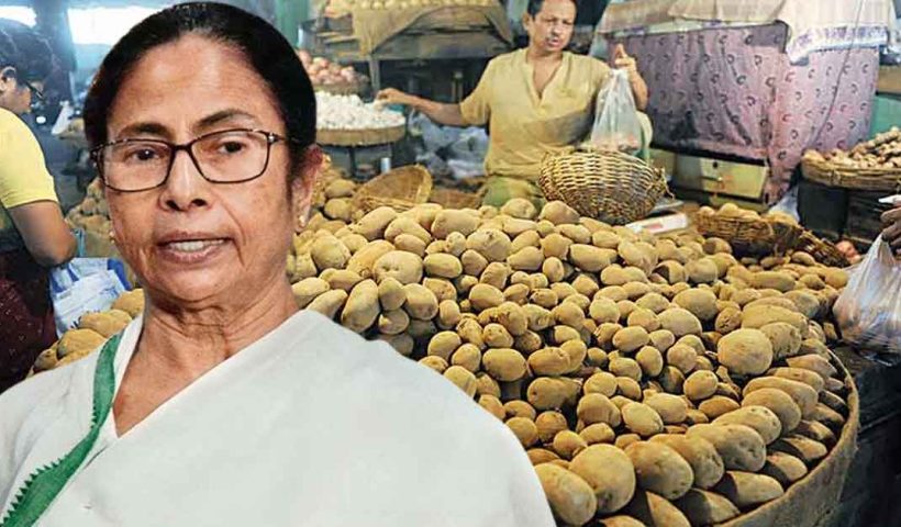 Image of Mamata Banerjee, the Chief Minister of West Bengal, with a serious or determined expression, accompanied by a caption indicating she has issued an order or directive to her cabinet or government officials.