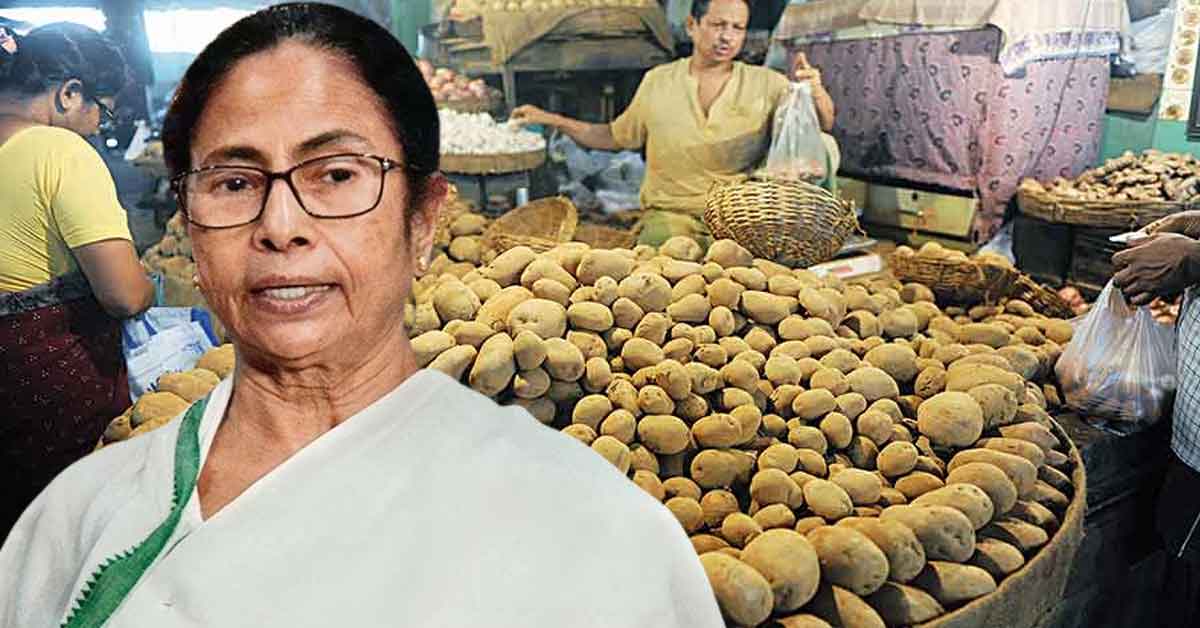 Image of Mamata Banerjee, the Chief Minister of West Bengal, with a serious or determined expression, accompanied by a caption indicating she has issued an order or directive to her cabinet or government officials.