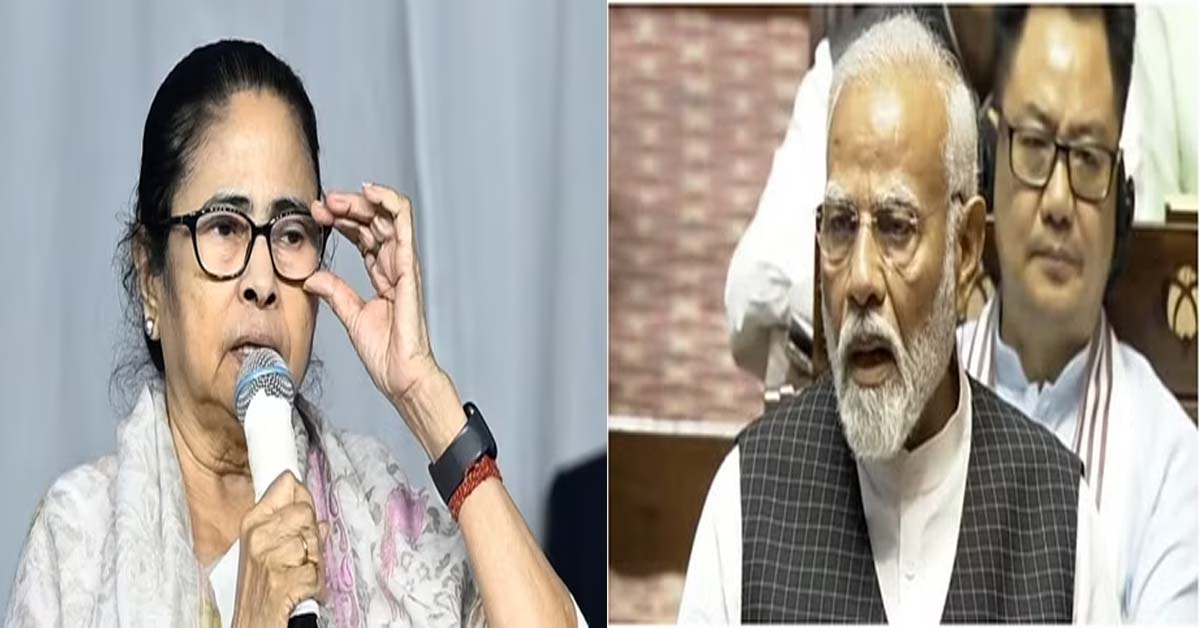 PM Modi targets CM Mamata Banerjee in Rajya Sabha over women abuse in Chopra, চোপড়ায় নারী নির্যাতন: 'এখন মুখে কুলুপ কেন?' মমতাকে নিশানা মোদীর