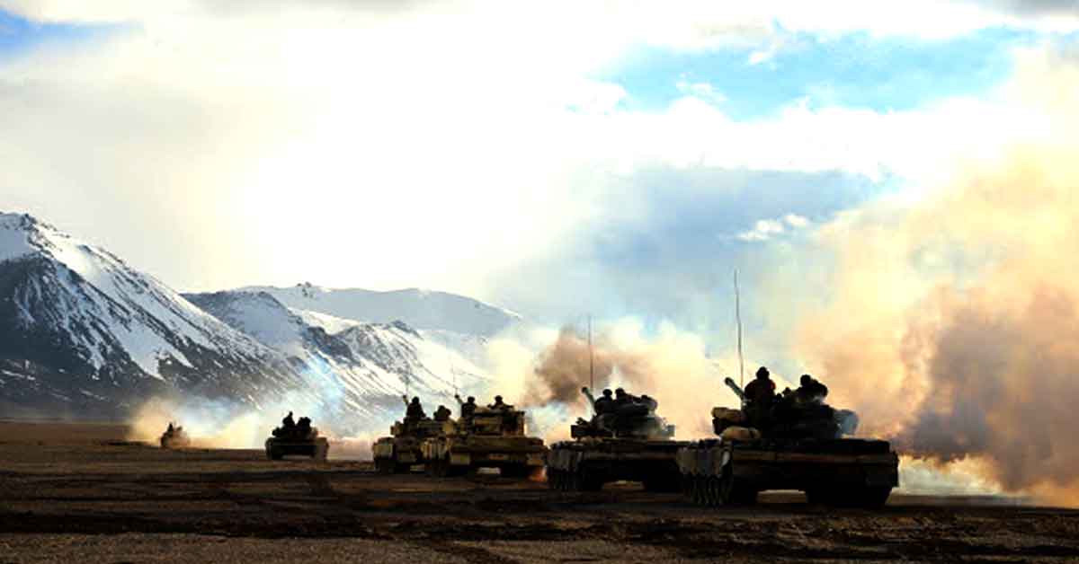 China tanks Ladakh