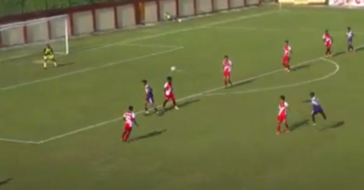 united sports club sourendra nath scored a stunner