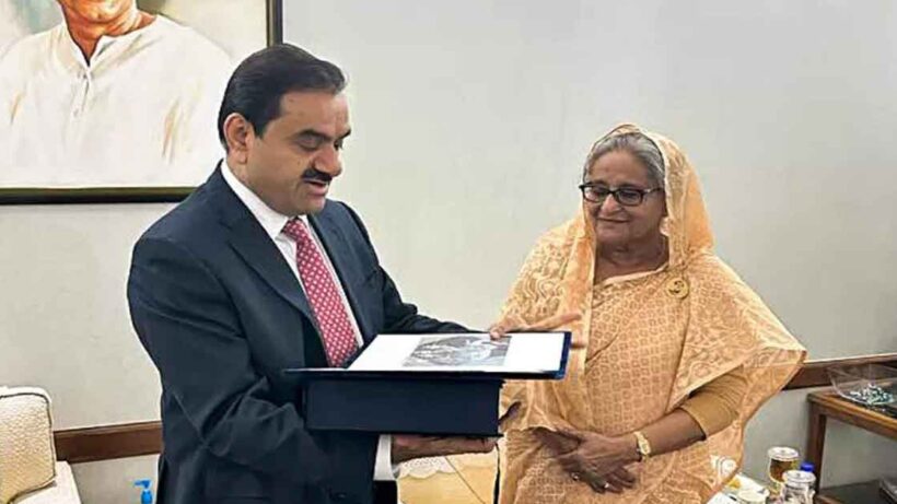 Gautam Adani with Sheikh Hasina over Bangladesh investment talk