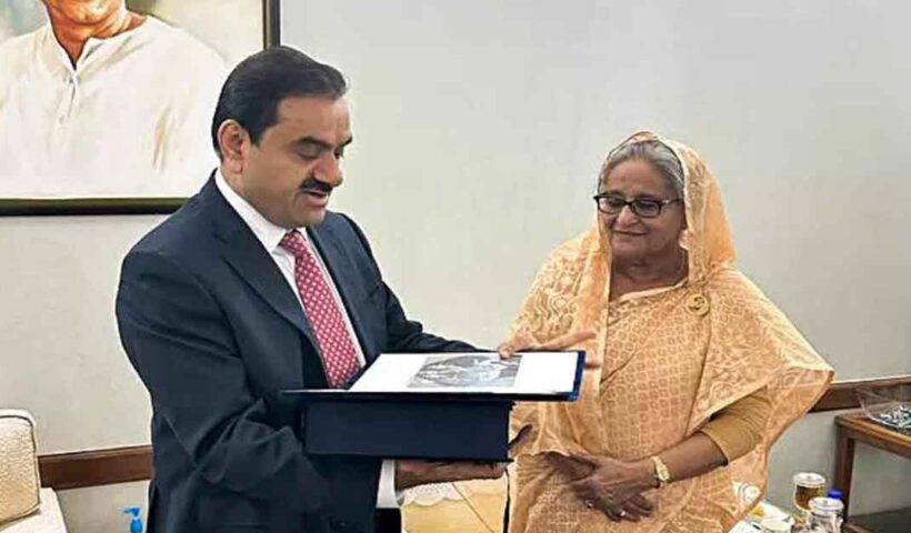 Gautam Adani with Sheikh Hasina over Bangladesh investment talk