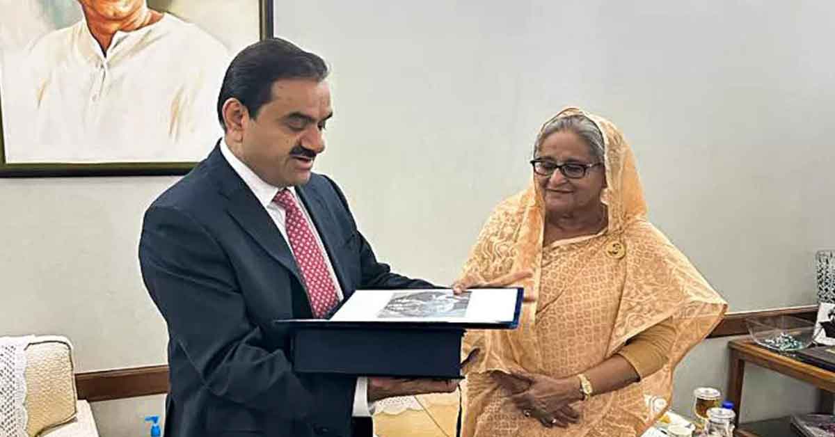 Gautam Adani with Sheikh Hasina over Bangladesh investment talk