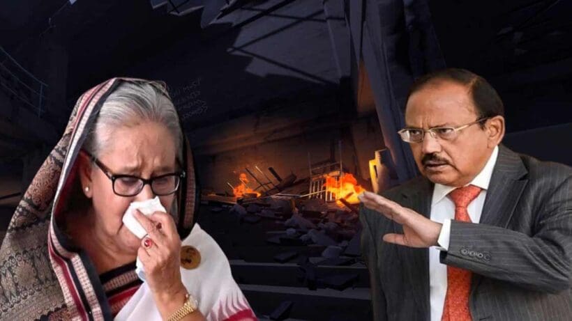 Shiekh Hasina crying infornt of Ajit Doval at safe house in Delhi.