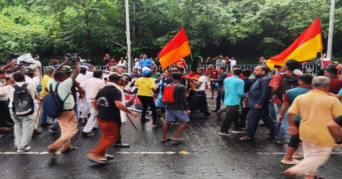 RG Kar protest of Football fans Police lathicharge