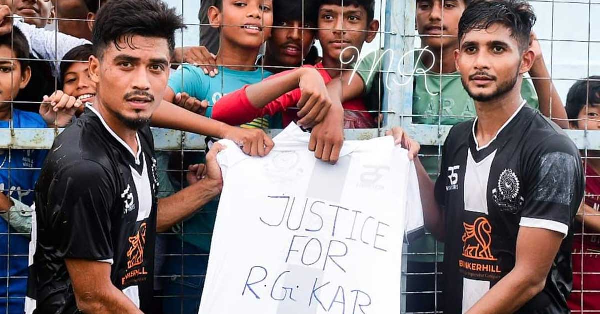 Kolkata RG Kar Rape-Murder Case Mohammedan SC Footballers Join Protest