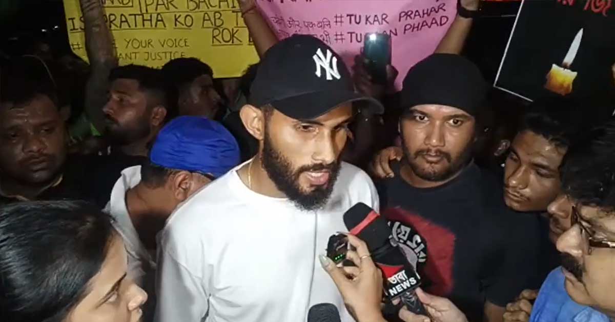 Mohun Bagan Captain Subhasish Bose Joins Protest at Yuva Bharati Over RG Kar Case