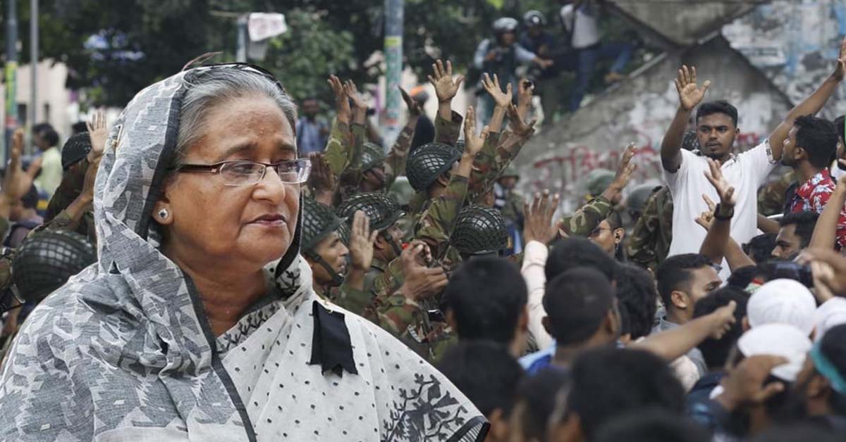 Where is the destination of Sheikh Hasina who fled from Bangladesh by submitting resignation letter, পদত্যাগ পত্র জমা দিয়ে পলাতক শেখ হাসিনা, গন্তব্য কলকাতা?