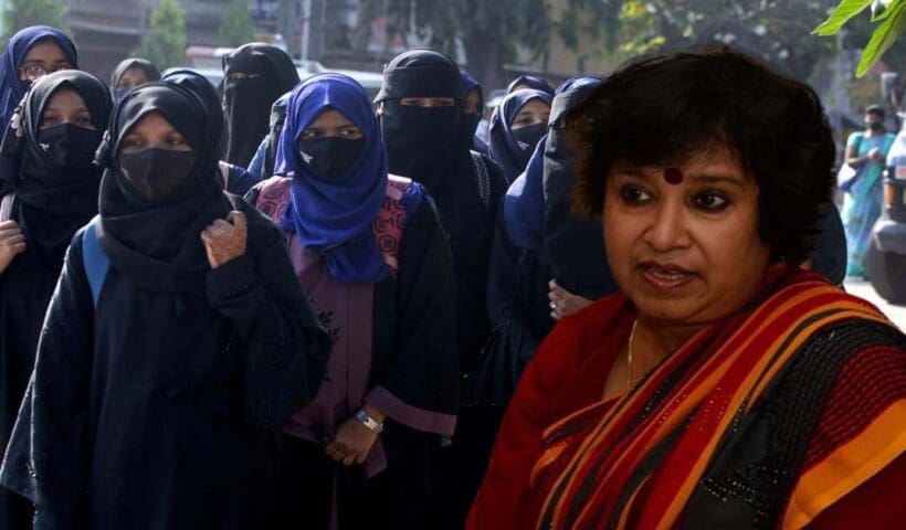 Taslima wrote Jihadistan Bangladesh to order science teachers to wear veils,