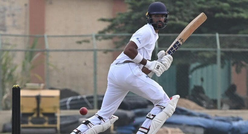 Padikkal scores 56 runs in the Duleep Trophy 2024.