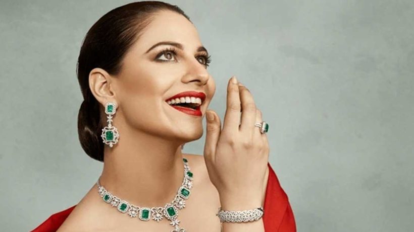 Model wearing Diamond Jewelry