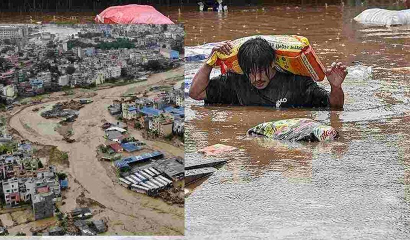 NEPALFLOOD123 নেপালে বন্যার ধ্বংসযজ্ঞ, মৃতের সংখ্যা বেড়ে ১১২, চলছে উদ্ধারকার্য