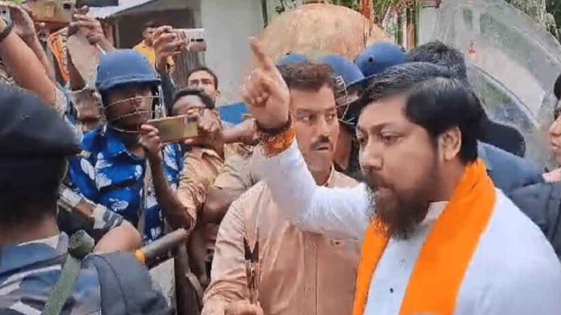 Rg kar case former state minister Nishith Pramanick arrested for protest against district magistrate