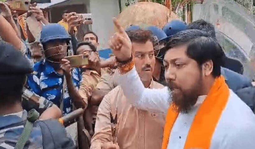 Rg kar case former state minister Nishith Pramanick arrested for protest against district magistrate