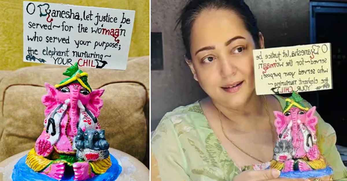 aparajita adhya protested by making a ganesha statue