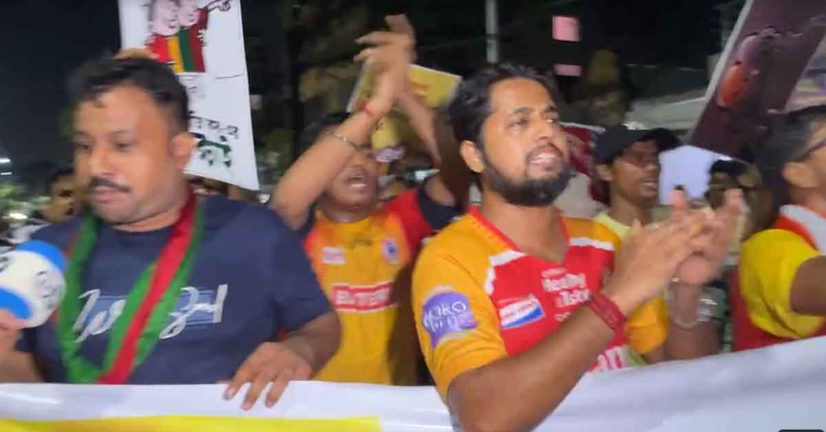 Mohanbagan and east bengal supporters demostrate rg kar protest on monday in kolkata