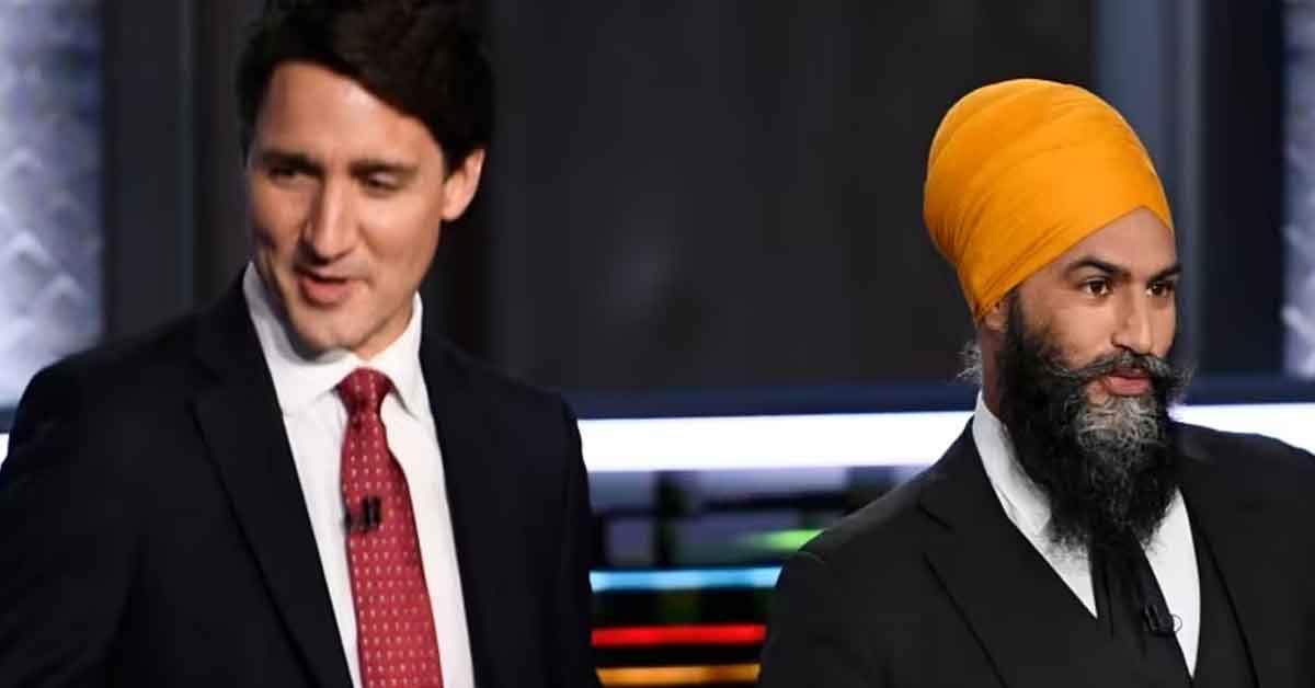 pro khalistani ndp leader left government justin trudue is in trouble before election