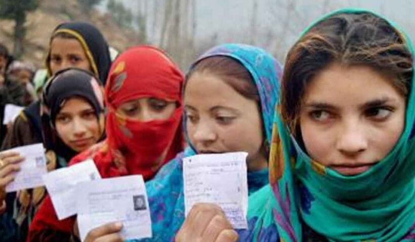 second phase voting sucessfully going on in Jammu kashmir election