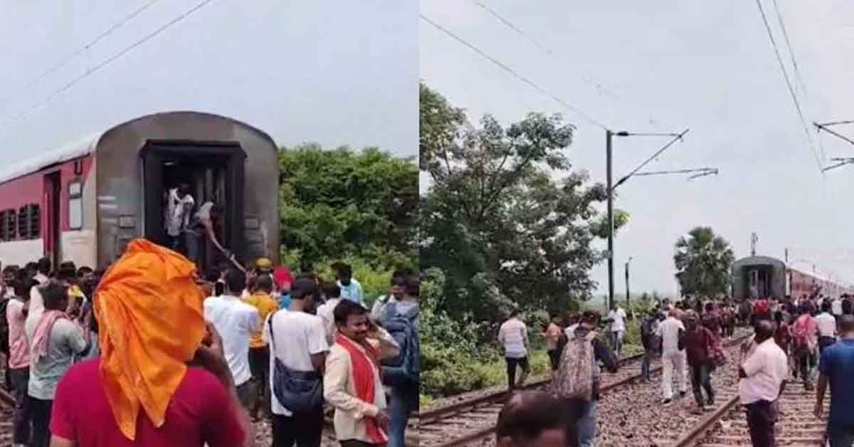 Railway accident in bihar New delhi islampur magadh express split in two parts