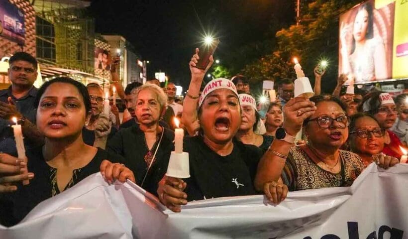 protests kolkata doctor's rape-murder