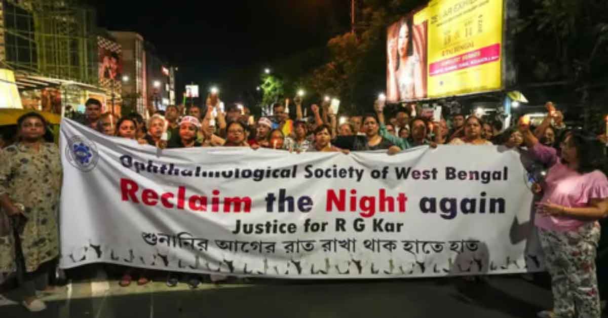 RG Kar protest reclaim the night movement on sunday in Kolkata