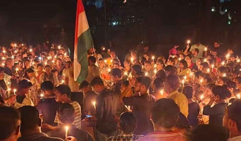 a rally in south kolkata targeting the oc of tala police station