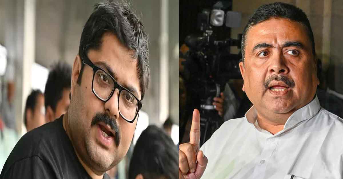 Subhedu Adhikeri and garga chatterjee attacks kolkata meyor firhad hakim over urdu cineboard row